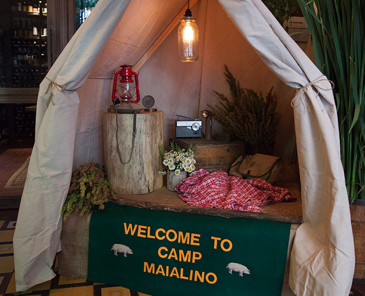 Maialino Restaurant was transformed to provide a true Camp experience<