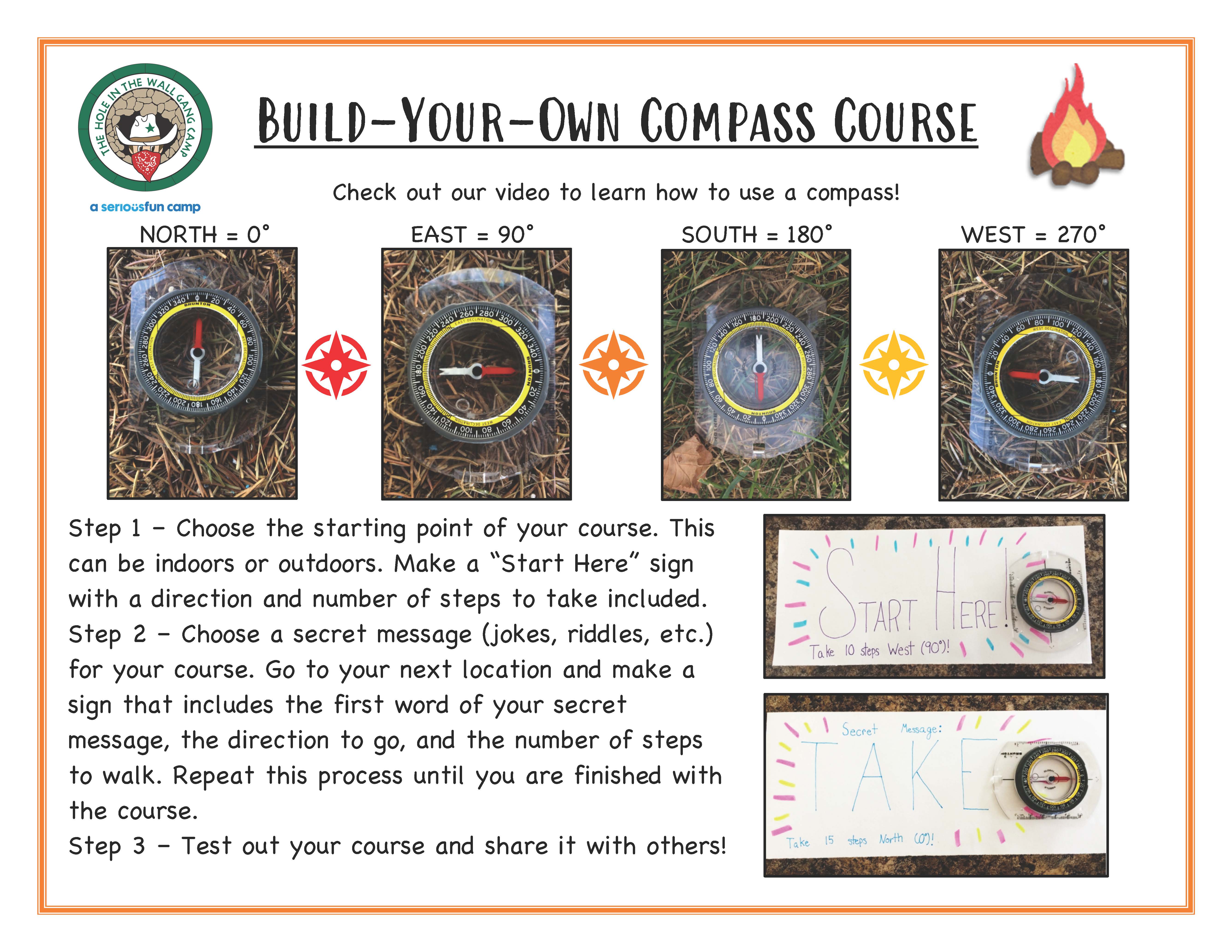 Build your own compass course The Hole in the Wall Gang Camp