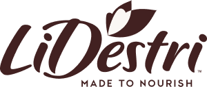 LiDestri logo in brown script with a leaf design above the D and the tagline MADE TO NOURISH in uppercase letters below the name.